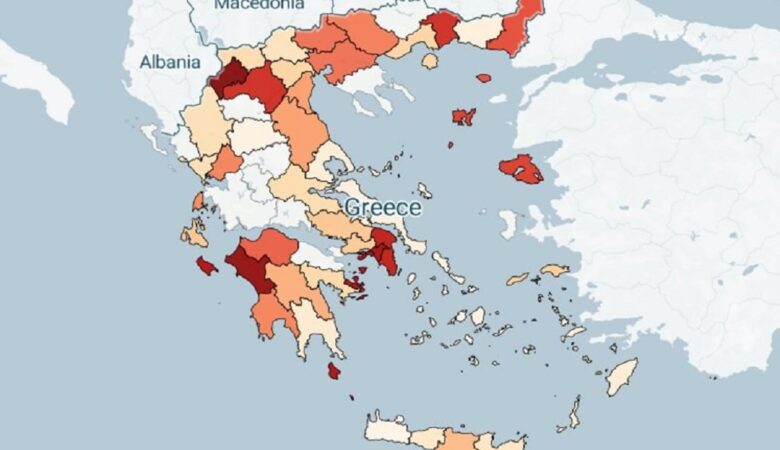 Κορονοϊός: Δείτε σε πραγματικό χρόνο την εξάπλωσή του στην Ελλάδα