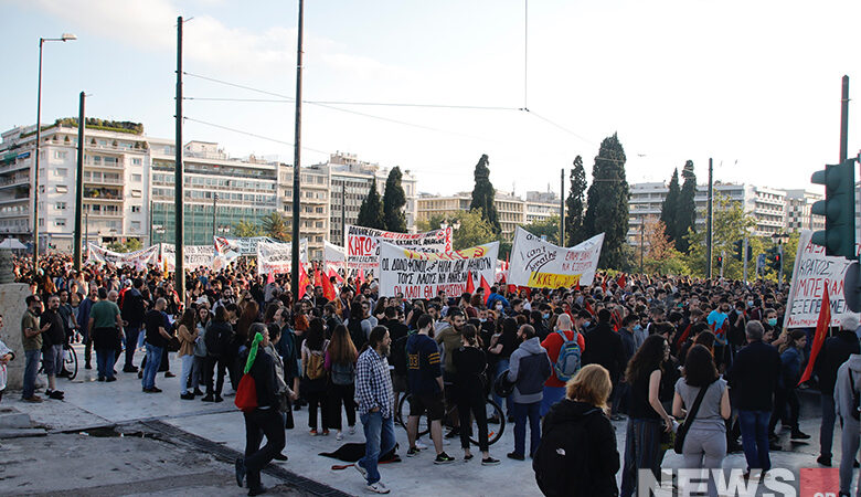 Διαδήλωση αλληλεγγύης στην εξέγερση στις ΗΠΑ στο κέντρο της Αθήνας