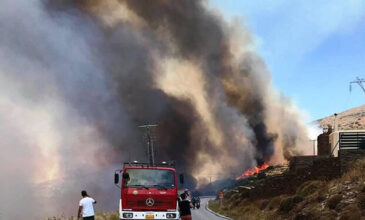 Μεγάλη φωτιά στην Άνδρο: Εκκενώνεται οικισμός – Ενισχύθηκαν οι πυροσβεστικές δυνάμεις