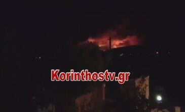 Μεγάλη φωτιά στο Σοφικό Κορινθίας: Εκκενώνονται οικισμοί