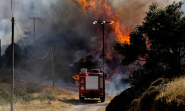 Σε εξέλιξη η μεγάλη φωτιά στο Σχίνο Κορινθίας – Εκκενώθηκαν οικισμοί, ζημιές σε σπίτια