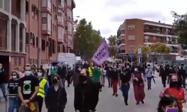 Κορονοϊός: Διαδήλωση στη Μαδρίτη κατά της απαγόρευσης κυκλοφορίας