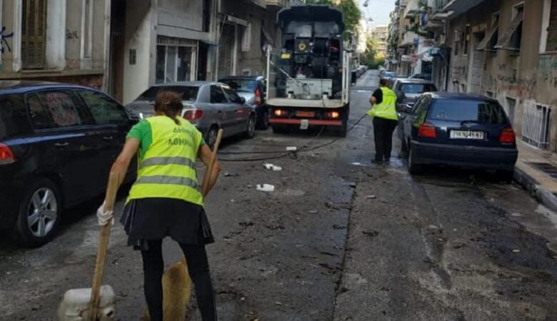 Επιχείρηση καθαριότητας και απολύμανσης στα Κάτω Πατήσια