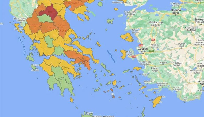 Κορονοϊός: Ποιες περιοχές αλλάζουν επίπεδο στον Χάρτη Υγειονομικής Ασφάλειας