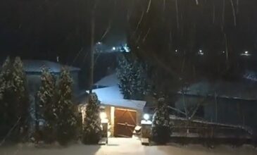 Η κακοκαιρία «Λέανδρος» ξεκίνησε με έντονη χιονόπτωση στη Φλώρινα