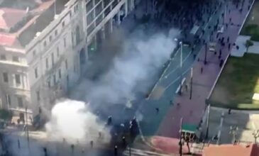 Βίντεο από drone της ΕΛΑΣ από τα χθεσινά επεισόδια στο πανεκπαιδευτικό συλλαλητήριο