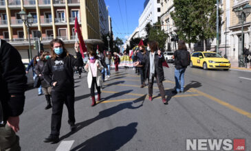 Νέα πορεία εργαζομένων στον επισιτισμό στο κέντρο της Αθήνας