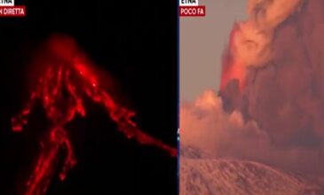 Έκρηξη σε κρατήρα του ηφαιστείου της Αίτνας: Εντυπωσιακό βίντεο