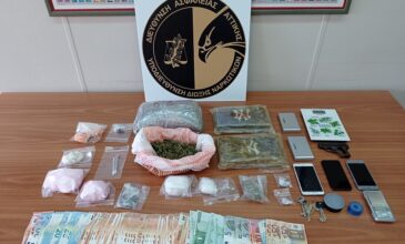 Δύο συλλήψεις για διακίνηση σημαντικών ποσοτήτων κοκαΐνης και κάνναβης στην Αθήνα