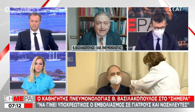 Βασιλακόπουλος: Υποχρεωτικός εμβολιασμός ή αναστολή εργασίας για υγειονομικούς