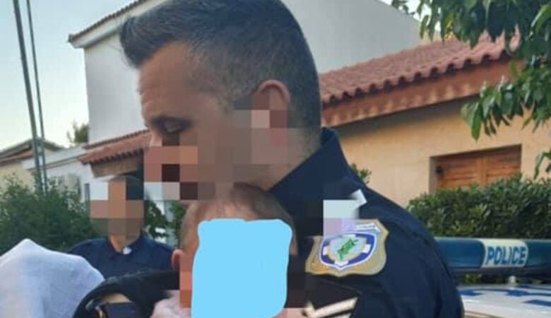 Γλυκά Νερά: Ραγίζει καρδιές η εικόνα του αστυνομικού αγκαλιά με το μωρό της 20χρονης