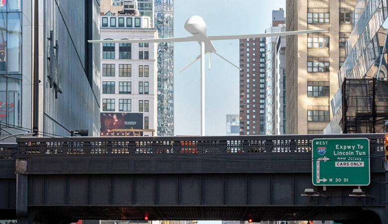 ΗΠΑ: Αναστάτωση με τεράστιο λευκό γλυπτό που αναπαριστά drone στο κέντρο της Νέας Υόρκης