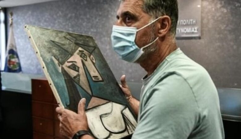 Πικάσο: «Σεισμός» στο Twitter με τον κλεμμένο πίνακα που έπεσε στη συνέντευξη Τύπου