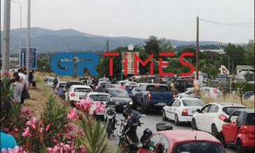 Μπλόκαρε ο παράδρομος της Περιφερειακής Οδού στη Θεσσαλονίκη από θαυμαστές του Μπαντέρας