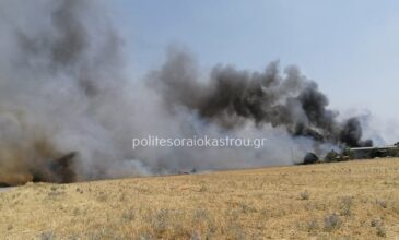 Σε εξέλιξη πυρκαγιά στη Νεοχωρούδα Θεσσαλονίκης