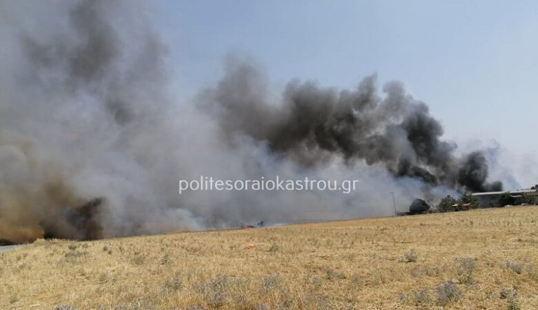Σε εξέλιξη πυρκαγιά στη Νεοχωρούδα Θεσσαλονίκης