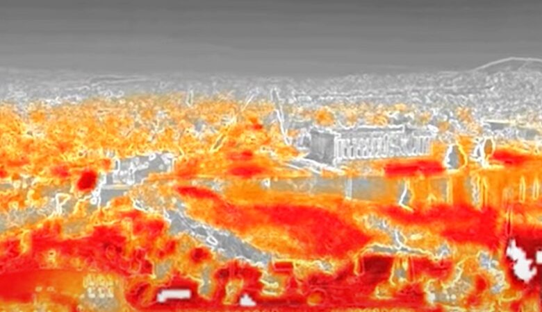Κύμα Καύσωνα: «Φλέγεται» η Αθήνα – Εντυπωσιακές εικόνες με θερμική κάμερα από drone