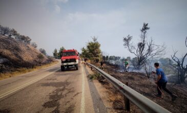 Ρόδος: Παραμένει σε συναγερμό η Πυροσβεστική – Κλιμάκιο του ΕΛΓΑ καταγράφει τις ζημιές