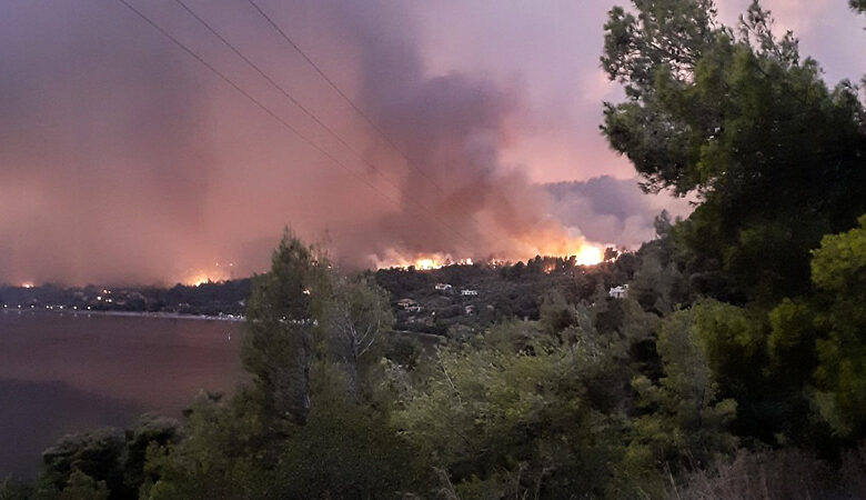 Πύρινος εφιάλτης στην Εύβοια: Πάνω από 10 οικισμοί εκκενώθηκαν – «Οι φλόγες είναι μία ανάσα από τα σπίτια»