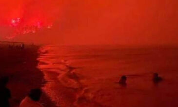 Φωτιά στην Εύβοια: Κόλαση η παραλία της Αγίας Άννας – Εικόνες που σοκάρουν