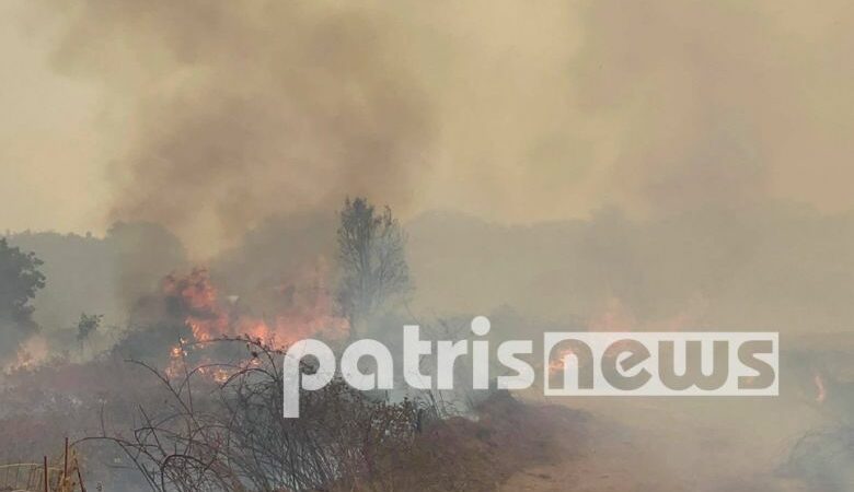Φωτιά στην Ηλεία: Εγκλωβισμένοι 4 κάτοικοι στα Βίλλια
