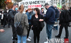 Αντιφασιστικό συλλαλητήριο με τη συμμετοχή της οικογένειας Φύσσα στο Εφετείο