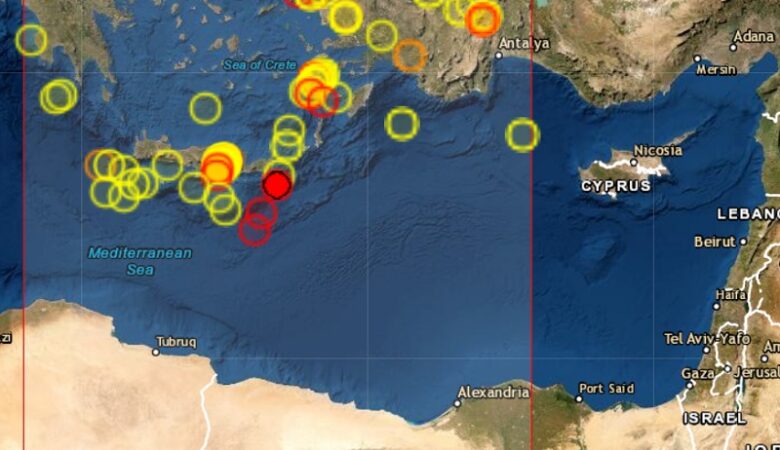 Αισθητός ακόμη και στην Κύπρο έγινε ο ισχυρός σεισμός στην Κρήτη