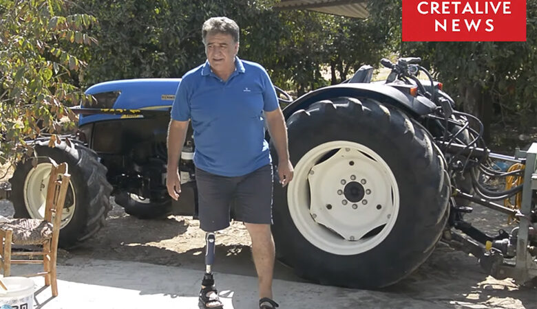 Κρήτη: Νικητής της ζωής – Οδήγησε το τρακτέρ 1,5 χιλιόμετρο με κομμένο πόδι
