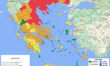 Άλλαξε ο επιδημιολογικός χάρτης της χώρας – Ποιες περιοχές μπήκαν στο «κόκκινο»