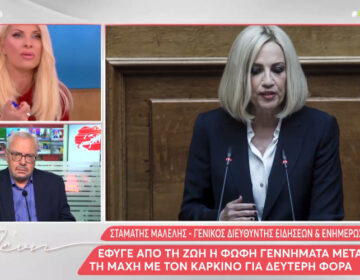 Φώφη Γεννηματά: Με βουρκωμένα μάτια ο Μαλέλης στην εκπομπή της Μενεγάκη