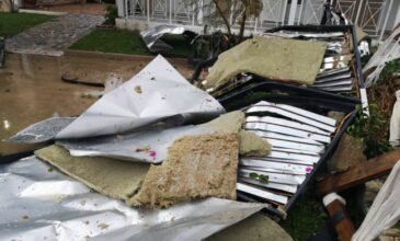 Ζάκυνθος: Μεγάλες ζημιές προκάλεσε ανεμοστρόβιλος σε χωριό