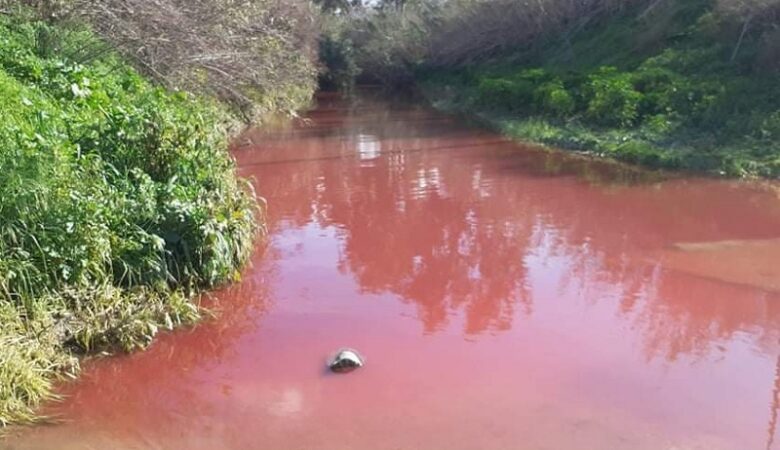 Ηράκλειο: Κόκκινο βάφτηκε το νερό στον Γεροπόταμο