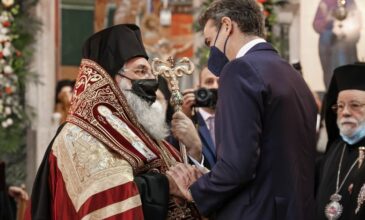 Παρουσία Κυριάκου Μητσοτάκη έγινε η ενθρόνιση του αρχιεπισκόπου Κρήτης Ευγένιου