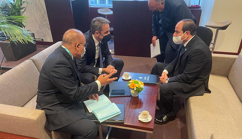 Συνάντηση του πρωθυπουργού με τον πρόεδρο της Αιγύπτου