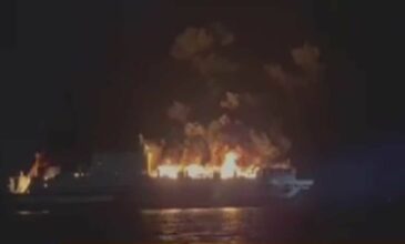 Φωτιά σε πλοίο ανοικτά της Κέρκυρας με 237 επιβάτες και 51 άτομα πλήρωμα – Όλοι οι επιβάτες βρίσκονται σε σωσίβιες λέμβους