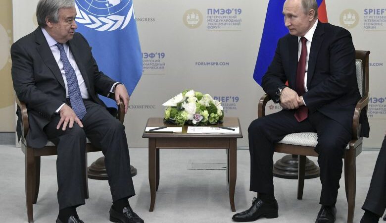 Πούτιν στον γ.γ. του ΟΗΕ: Οι συνομιλίες με την Ουκρανία συνεχίζονται διαδικτυακά