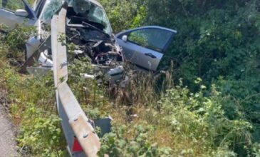 Σοκαριστικό δυστύχημα στην Αμφιλοχία – Προστατευτική μπάρα διαπέρασε αυτοκίνητο