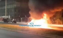 Πάτρα: Τρομακτικό τροχαίο με μοτοσικλέτα που τυλίχθηκε στις φλόγες – Δείτε βίντεο