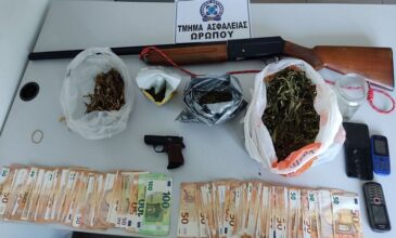 Συνελήφθησαν με όπλα, ναρκωτικά και 9.000 ευρώ στις Αφίδνες