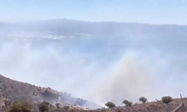 Φωτιά στο Ρέθυμνο: Νέα αναζωπύρωση στο μέτωπο του Αγίου Γεωργίου – «Μάχη» με τις φλόγες και τους ανέμους