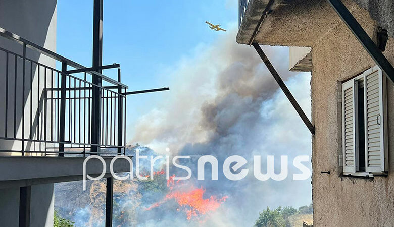 Φωτιά στην Ηλεία: Οι φλόγες «γλείφουν» σπίτια στα Άγναντα – Πυρκαγιά και στον Δήμο Πηνειού – Εκκένωση χωριών