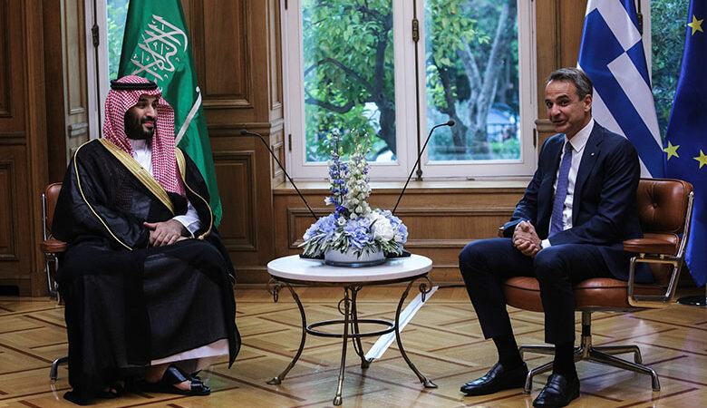 Συνάντηση του πρωθυπουργού με τον Σαουδάραβα πρίγκιπα Μπιν Σαλμάν