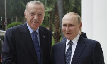 Επικοινωνιά Πούτιν-Ερντογάν για την Ουκρανία, τον κόμβο φυσικού αερίου στην Τουρκία και τα σιτηρά
