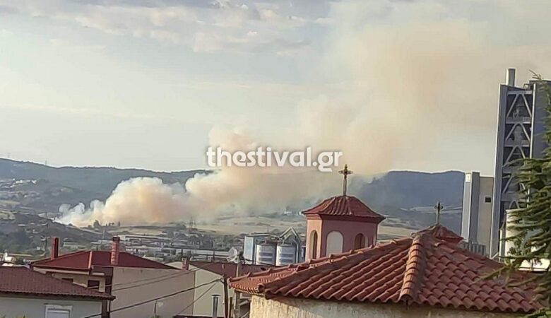 Πυρκαγιά σε αγροτοδασική έκταση στο Ωραιόκαστρο Θεσσαλονίκης