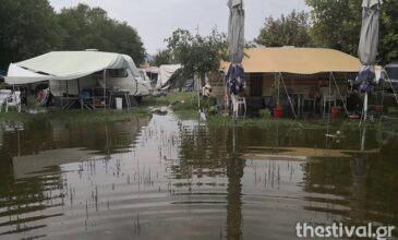 Χαλκιδική – Κακοκαιρία: Απίστευτες εικόνες σε camping – «Πνίγηκαν» οι κατασκηνωτές