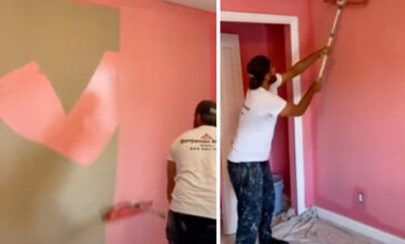 Πώς να βάψεις έναν τοίχο μέσα σε 35 δευτερόλεπτα – Δείτε το βίντεο που έγινε viral