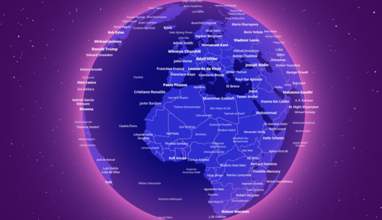 Ο διαδραστικός παγκόσμιος χάρτης: Βρες τον πιο διάσημο πρόσωπο από την πόλη σου