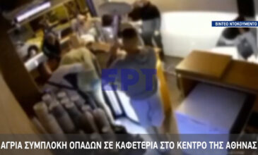 Άγρια συμπλοκή οπαδών σε καφετέρια στο κέντρο της Αθήνας – Βίντεο ντοκουμέντο
