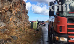 Κρήτη: Σοβαρό τροχαίο στο Κακό Όρος – Το όχημα τους έπεσε στα βράχια