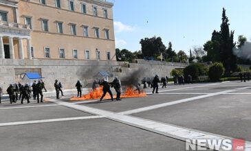 Απεργία: Πεδίο μάχης το Σύνταγμα – Μολότοφ και χημικά